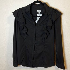 NWT Ruffled Button up Shirt